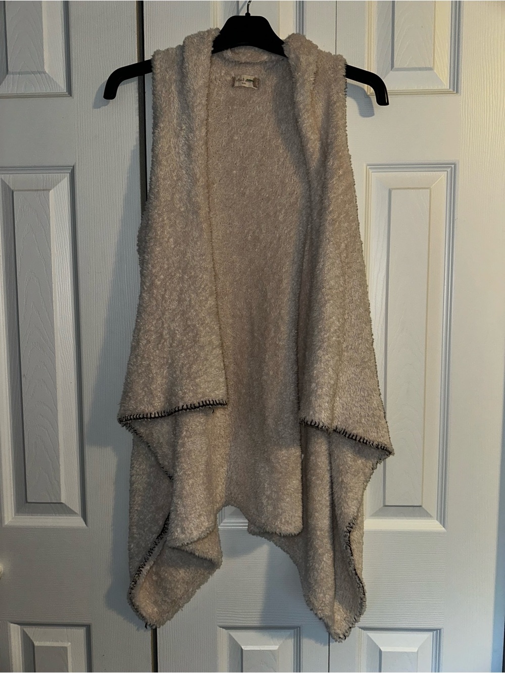 Cozy Open-Front Faux-Sherpa Vest - Cream